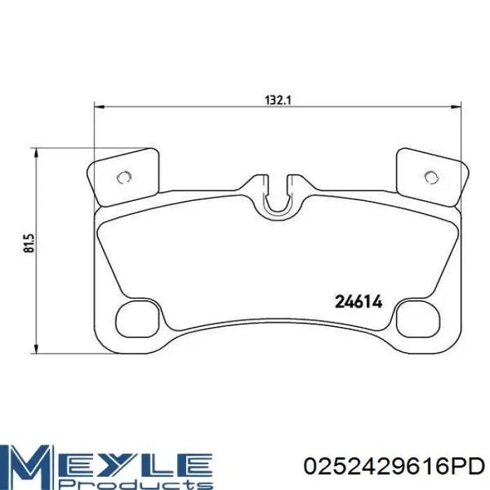 Купить 0252429616PD Meyle Колодки тормозные задние, дисковые