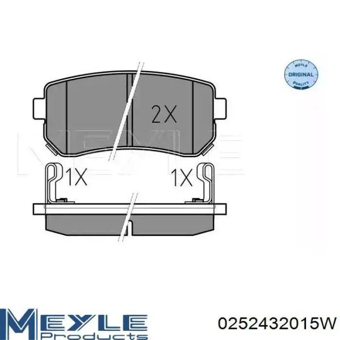 Задние тормозные колодки 0252432015W Meyle