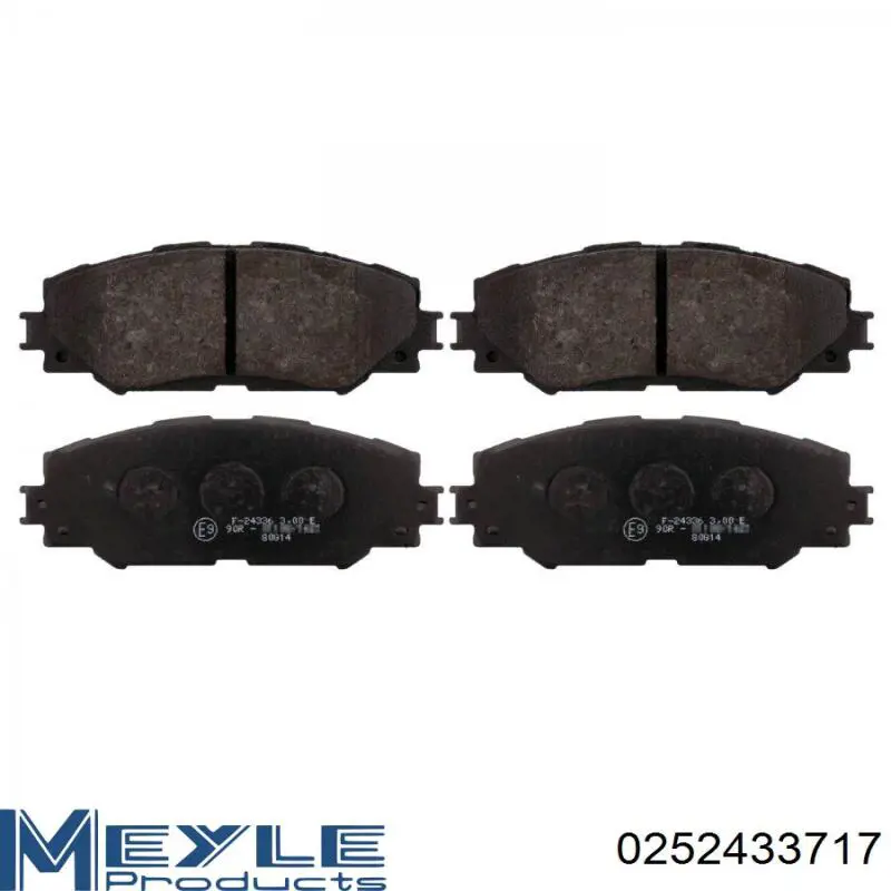 0252433717 Meyle Колодки передние