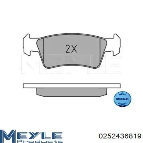 Колодки дисковые  Meyle 0252436819 цена, от 22.72 USD