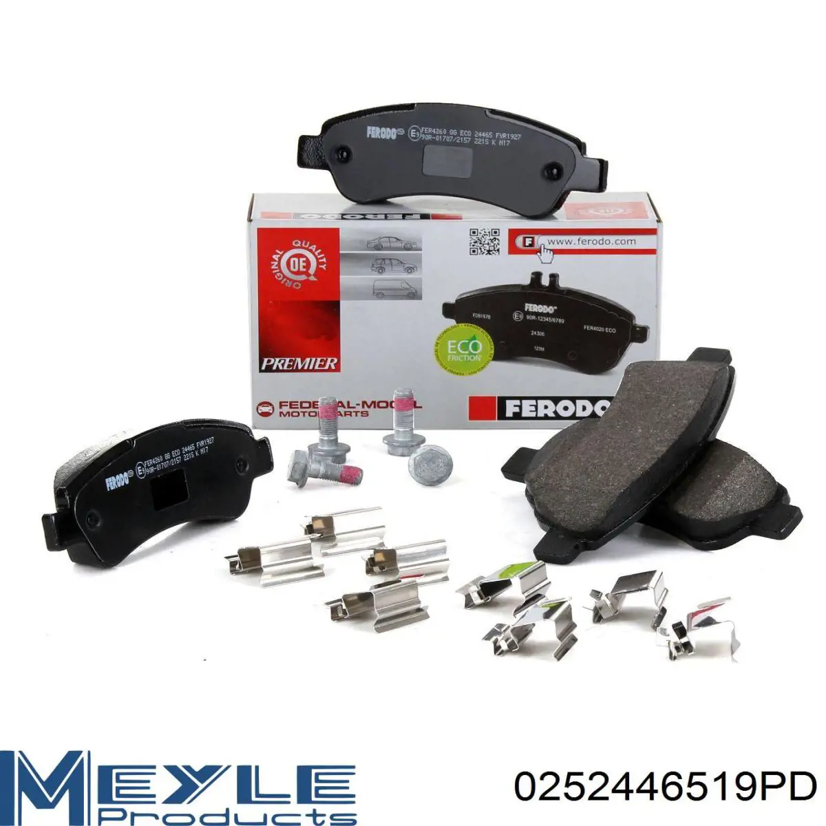 Задние тормозные колодки 0252446519PD Meyle