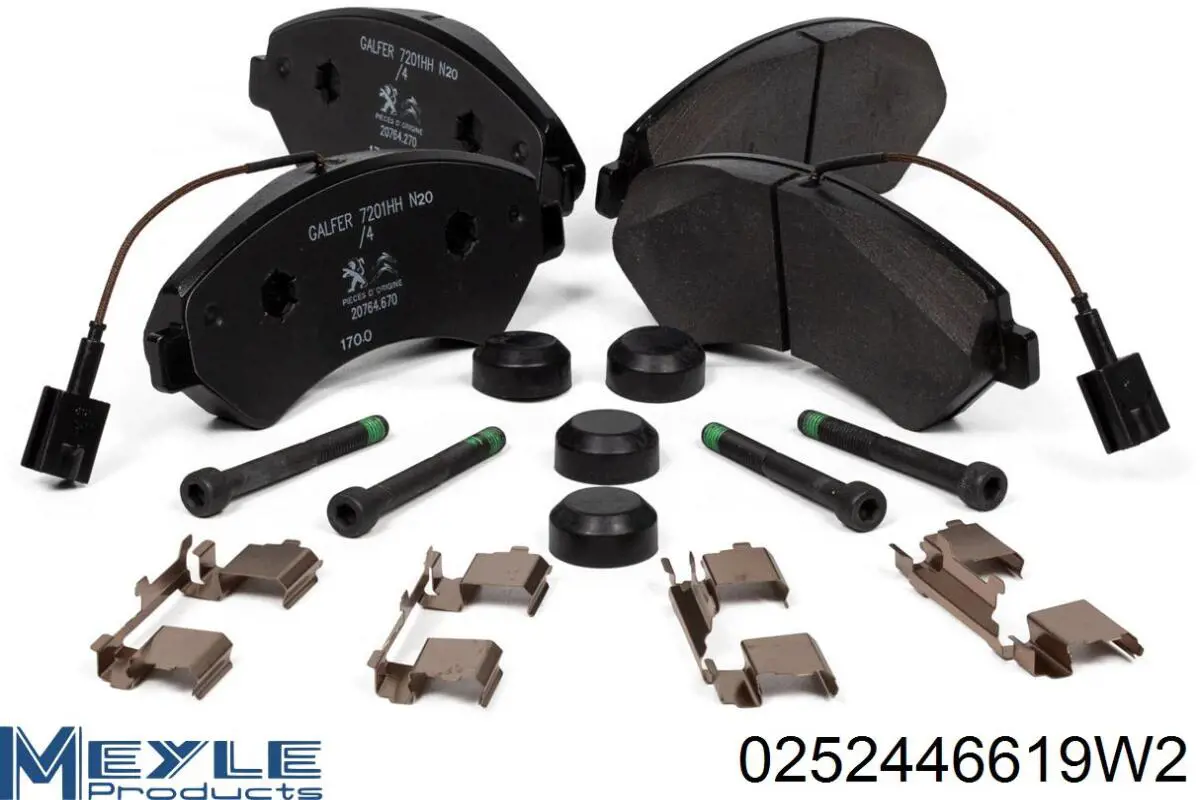 0252446619W2 Meyle Колодки передние