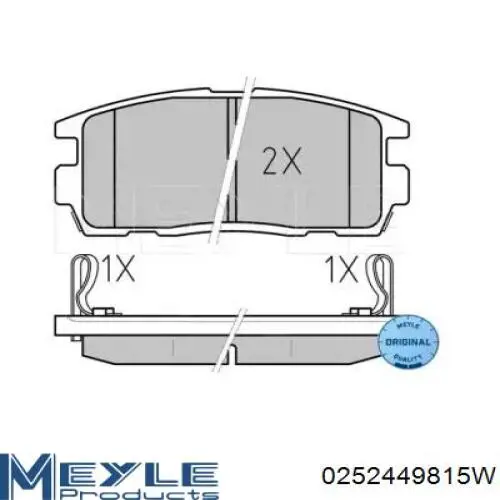 171-1011 Opel задние тормозные колодки