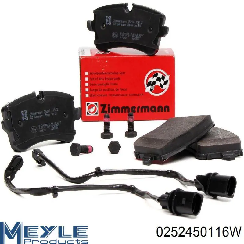 Передние тормозные колодки 0252450116W Meyle