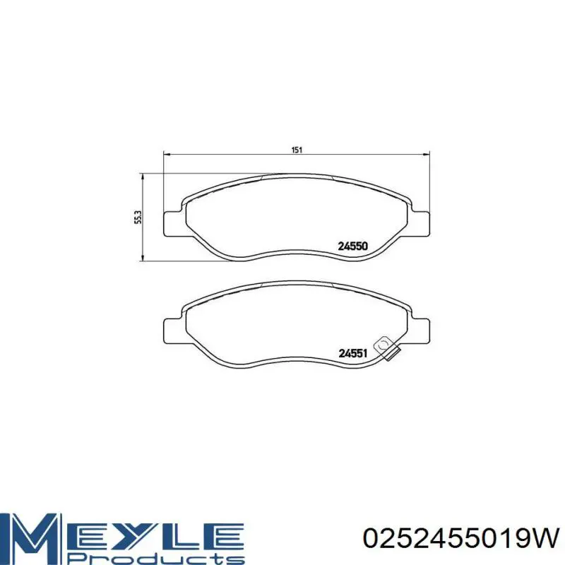 Тормозные колодки Denckermann B111050