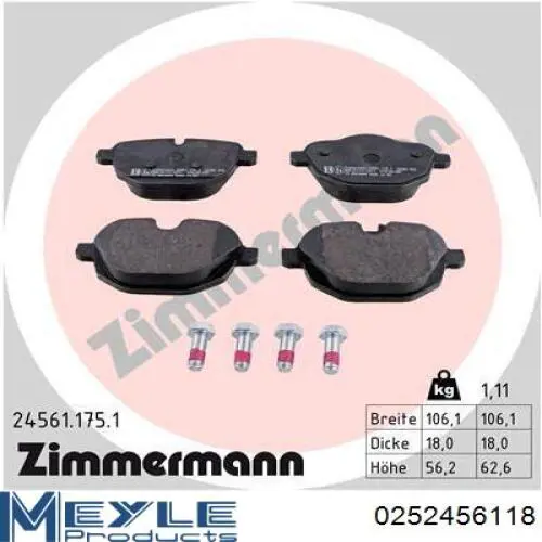 Купить 161473 Power Stop Колодки тормозные задние, дисковые