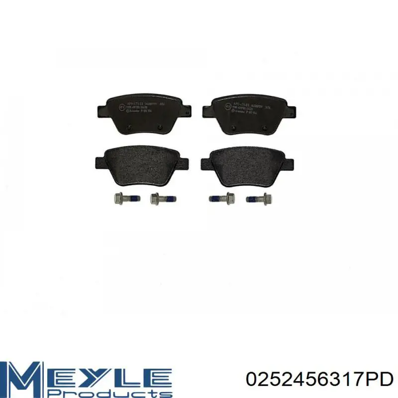 Задние дисковые колодки Meyle 0252456317PD