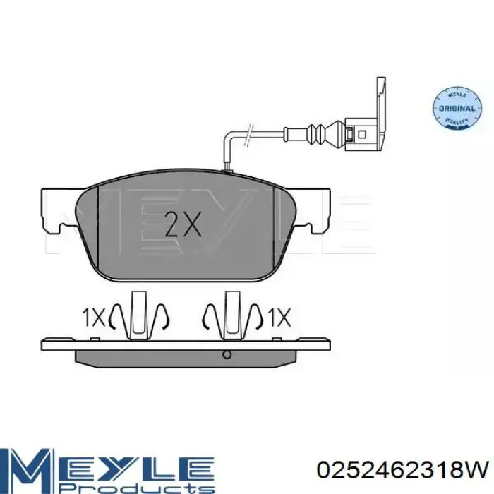 Передние тормозные колодки 0252462318W Meyle