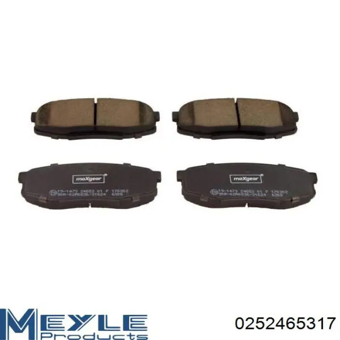 Задние дисковые колодки Mando MPT41