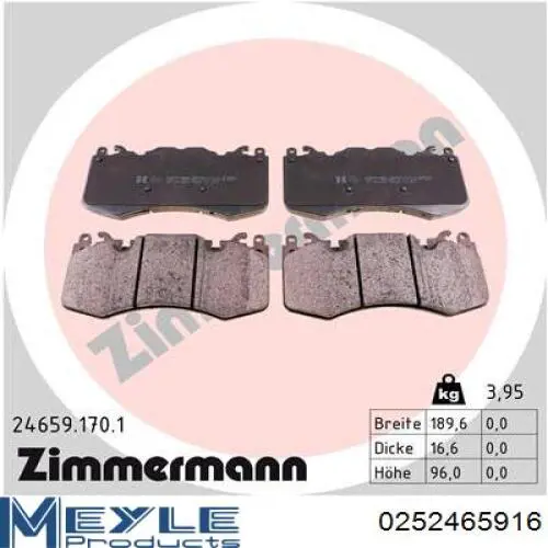 Передние тормозные колодки 161426 Power Stop