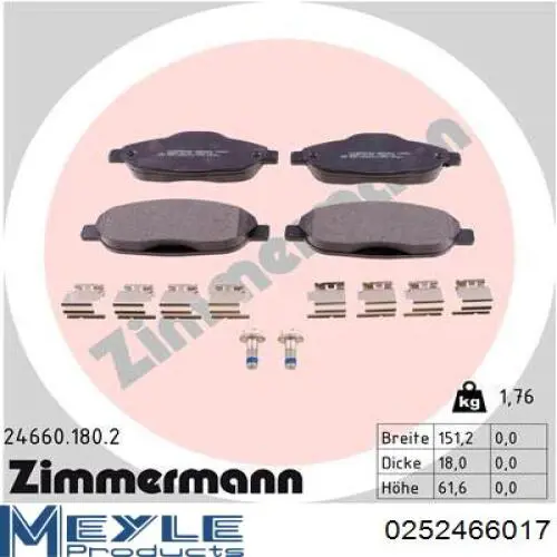 Sapatas do freio dianteiras de disco RD24660STD Rider