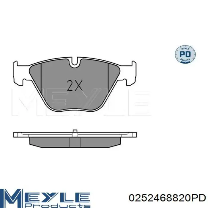 Колодки Meyle 0252468820PD цена, от 54.76 USD