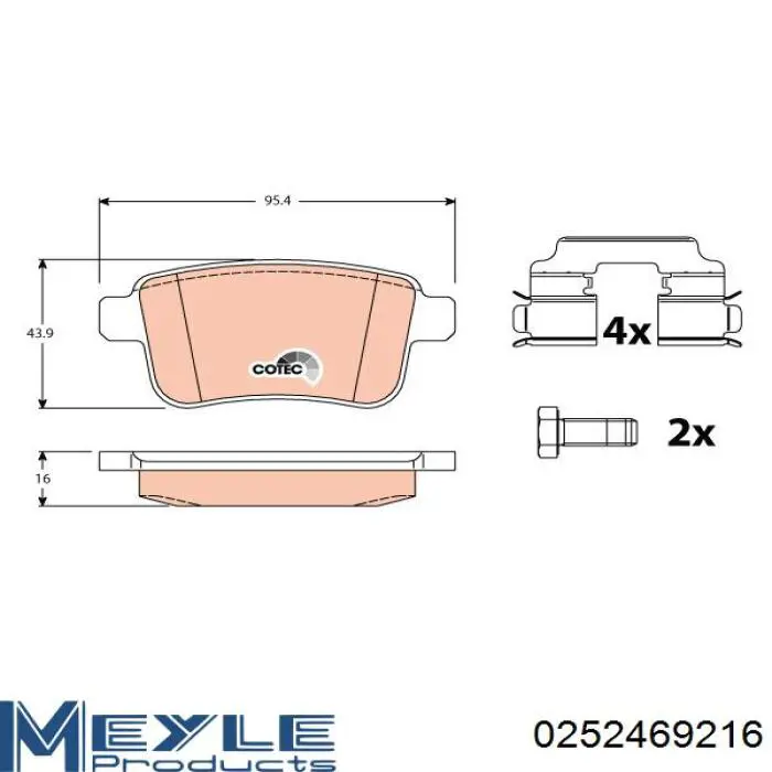 Задние дисковые колодки VALEO 302216