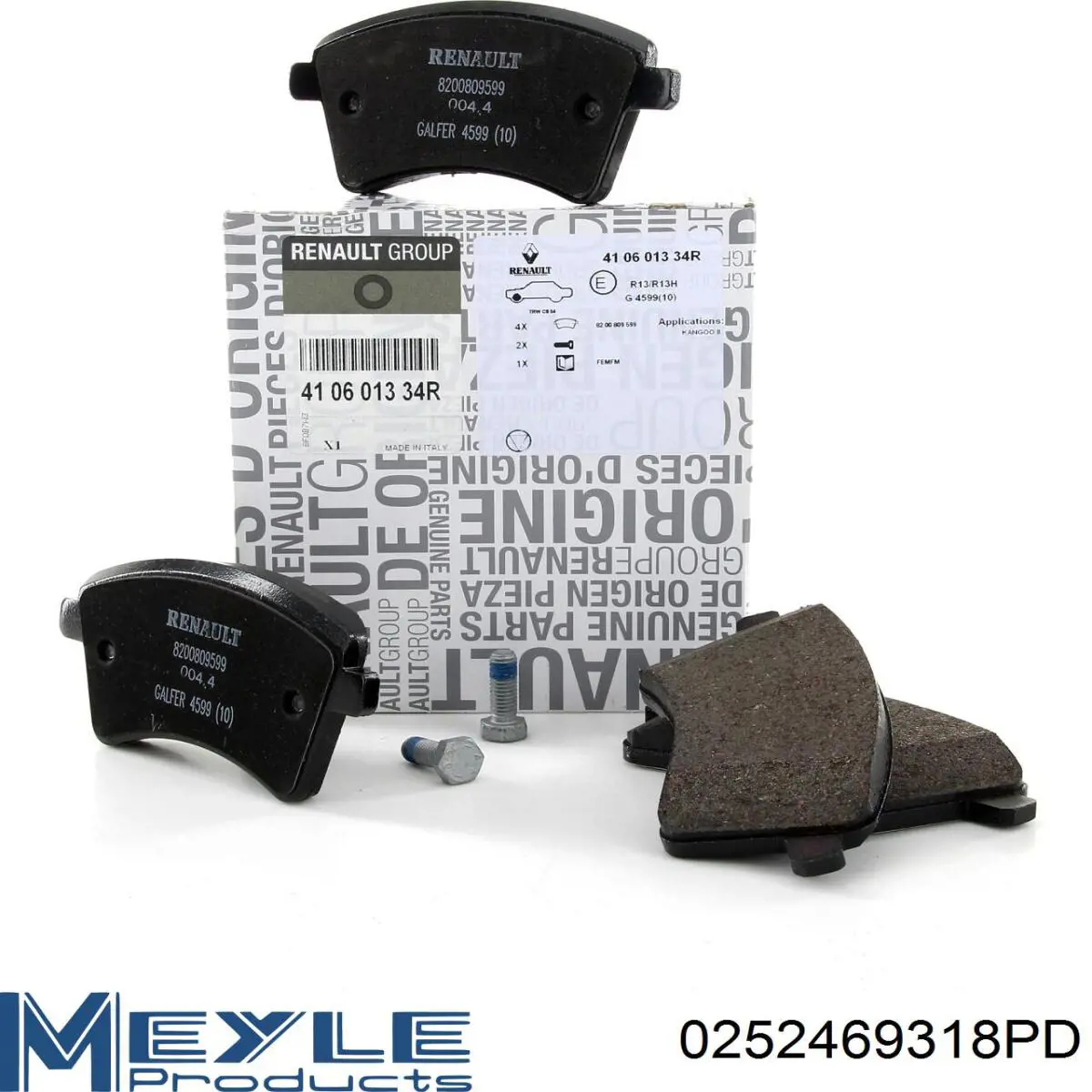 Купить 0252469318PD Meyle Колодки тормозные