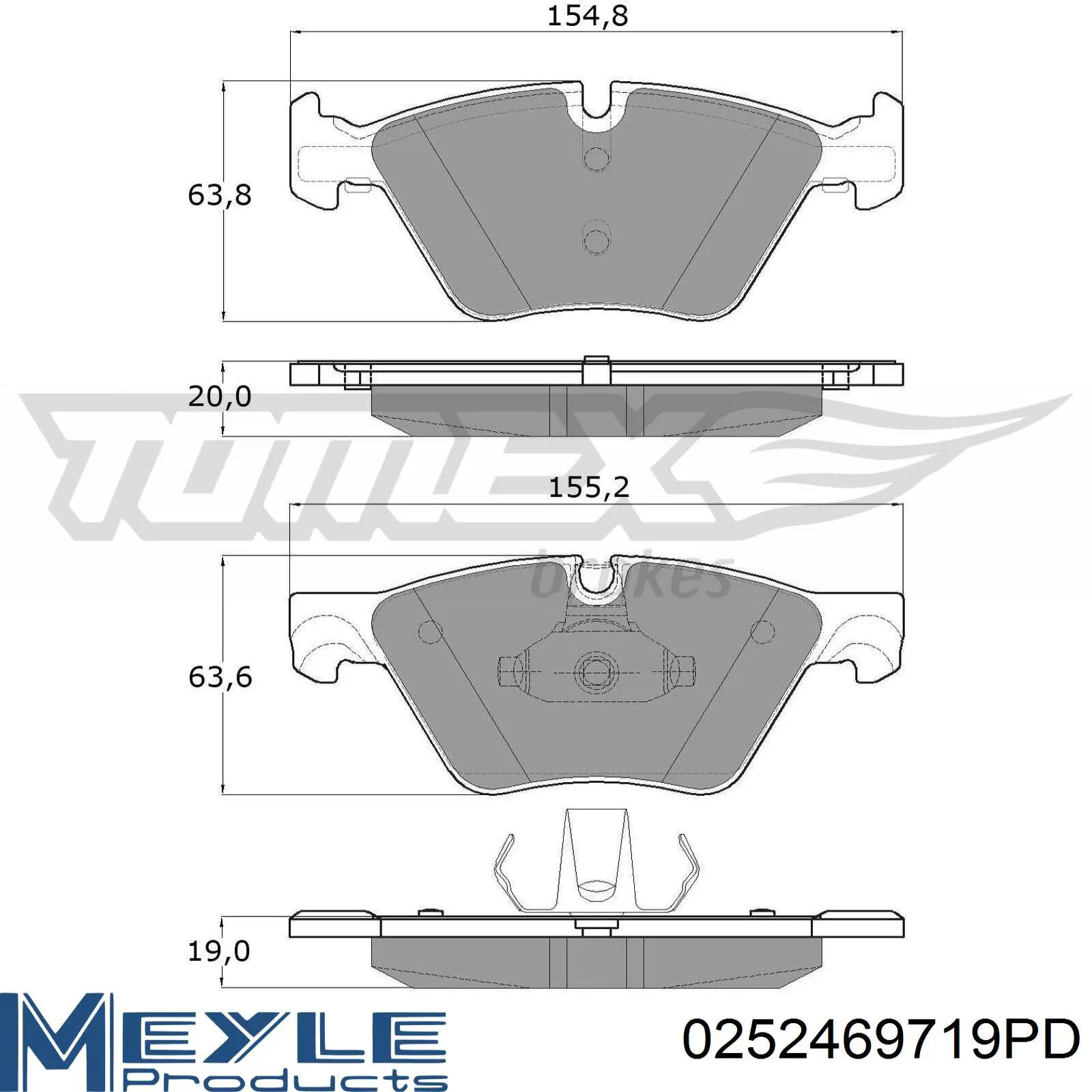 Колодки Meyle 0252469719PD цена, от 46.03 USD