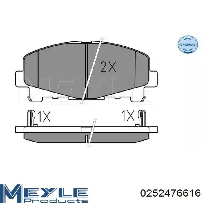 252534818 Meyle колодки тормозные передние дисковые