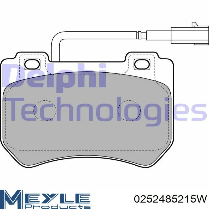 Передние тормозные колодки 0252485215W Meyle