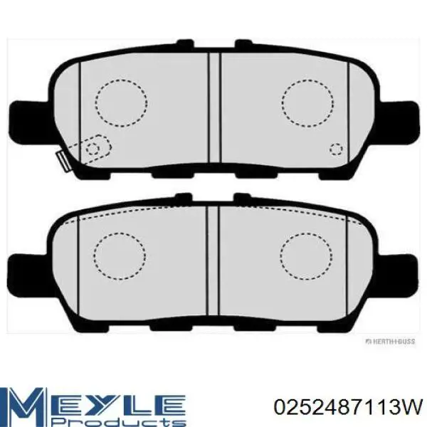 Задние дисковые колодки Meyle 0252487113W