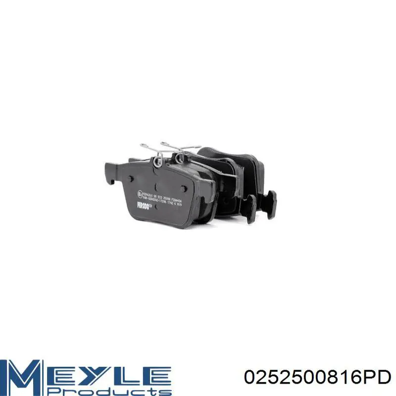 Задние дисковые колодки Meyle 0252500816PD