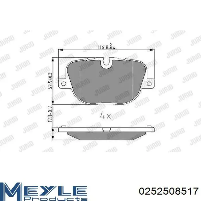 986494409 Bosch Колодки тормозные дисковые комплект