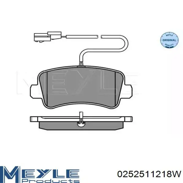 Задние тормозные колодки 0252511218W Meyle