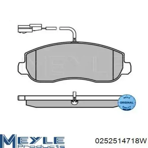 Передние тормозные колодки 0252514718W Meyle