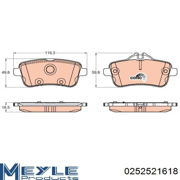 Купить D471E Dafmi Колодки тормозные задние, дисковые