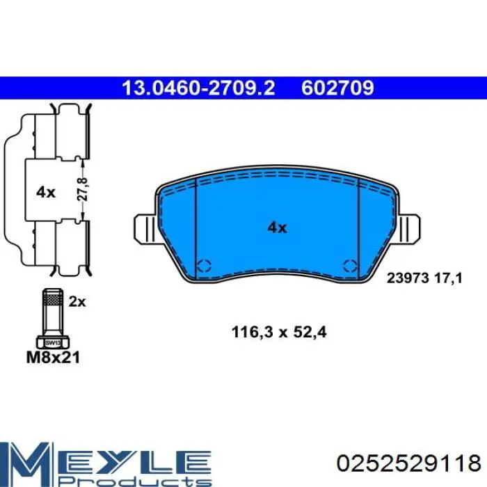 Передние тормозные колодки 410605649 Renault (RVI)