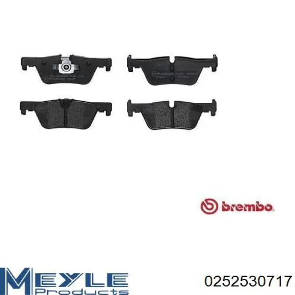 Купить 0252530717 Meyle Колодки тормозные задние, дисковые