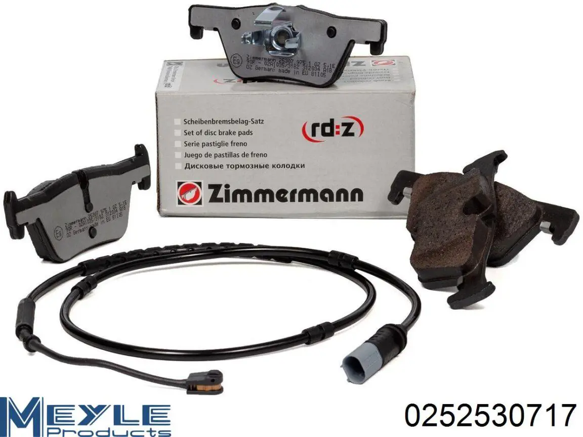 Купить 0252530717 Meyle Колодки тормозные задние, дисковые