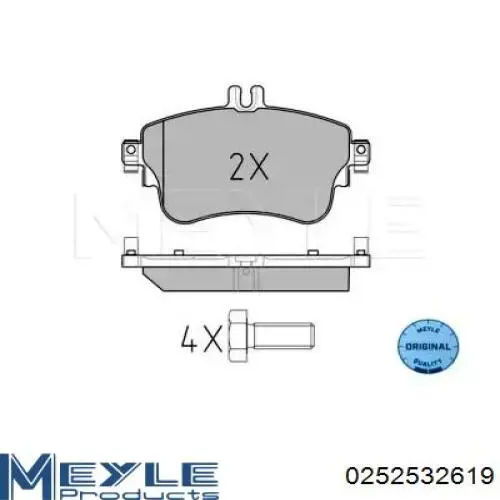 Передние тормозные колодки A0004202902 Mercedes