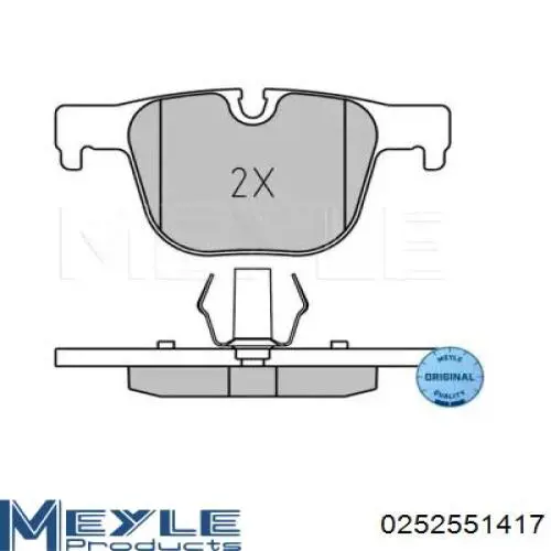 Задние тормозные колодки 0252551417 Meyle