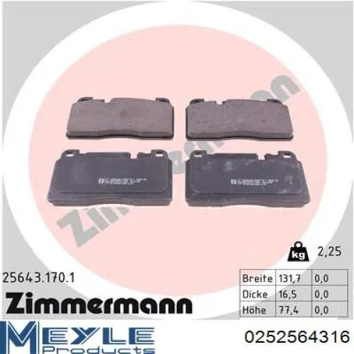231663 Power Stop Колодки передние