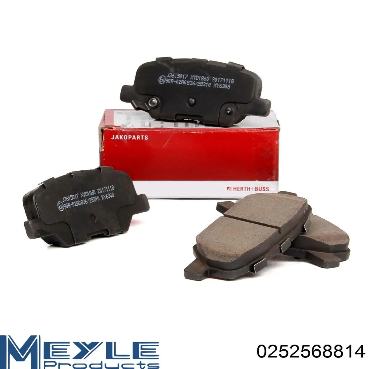 Купить 0252568814 Meyle Колодки тормозные задние, дисковые