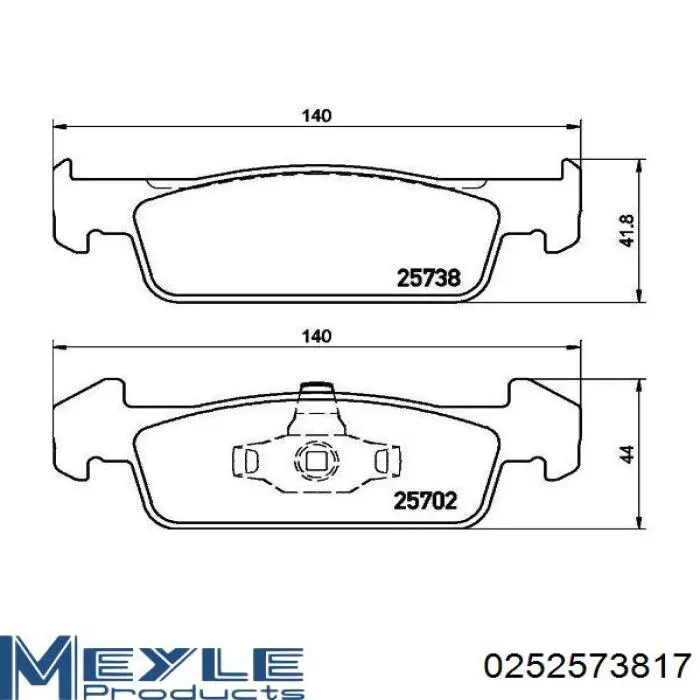 Передние тормозные колодки RD25702STD Rider
