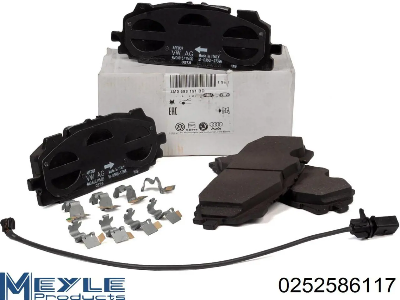 Колодки Meyle 0252586117 цена, от 46.52 USD