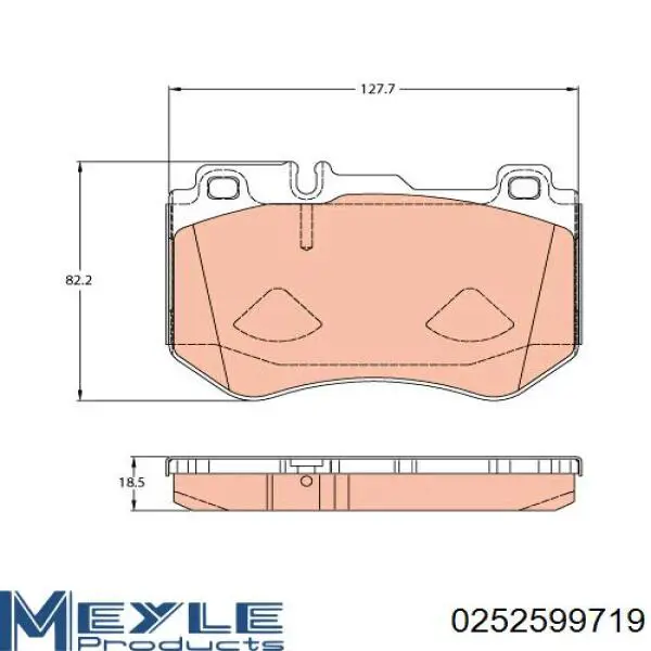 Колодки Meyle 252599719 цена, от 44.71 USD