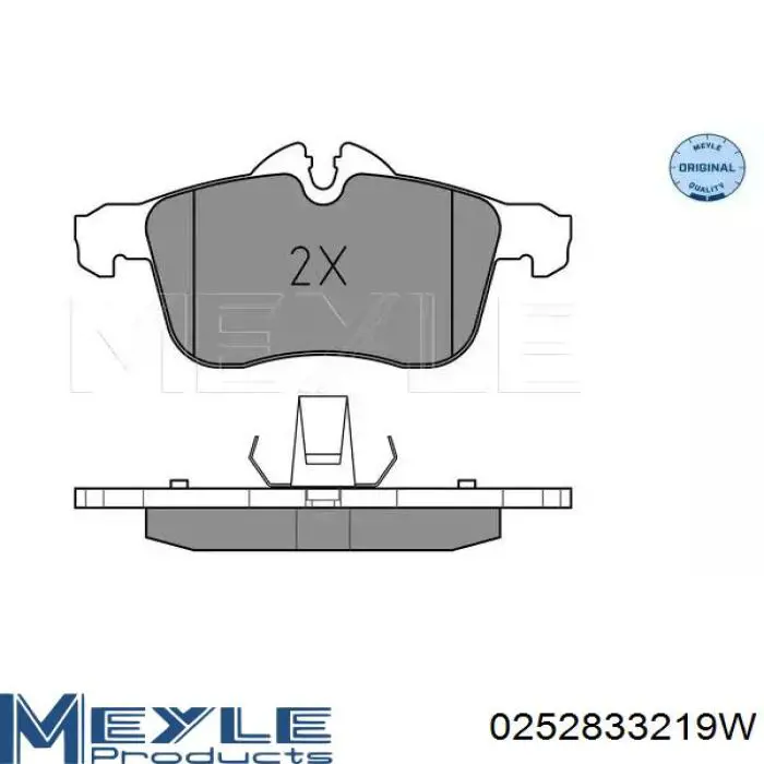 Передние тормозные колодки 0252833219W Meyle