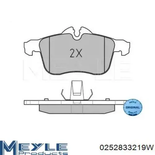 Передние тормозные колодки 0252833219W Meyle
