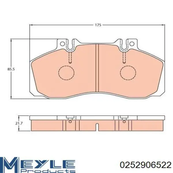 Купить 0252906522 Meyle Колодки тормозные
