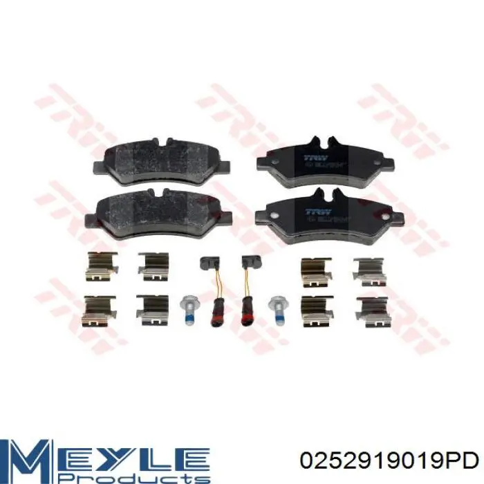 Купить 0252919019PD Meyle Колодки тормозные задние, дисковые