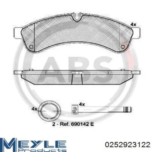Задние тормозные колодки 986494335 Bosch