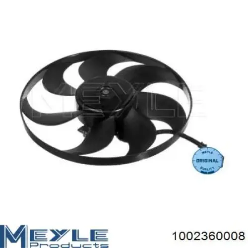 1002360008 Meyle электровентилятор охлаждения в сборе (мотор+крыльчатка)