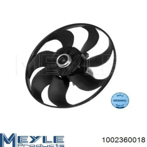 1002360018 Meyle электровентилятор охлаждения в сборе (мотор+крыльчатка)