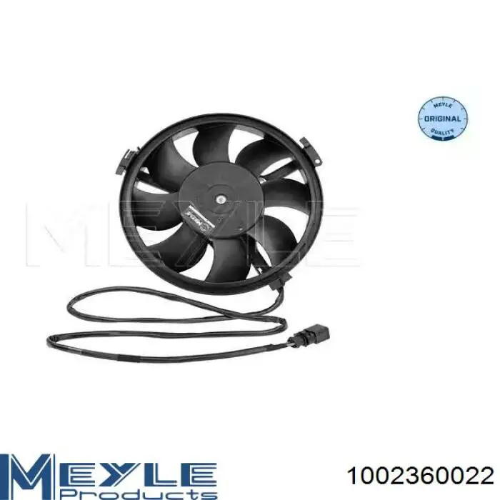 1002360022 Meyle электровентилятор охлаждения в сборе (мотор+крыльчатка)