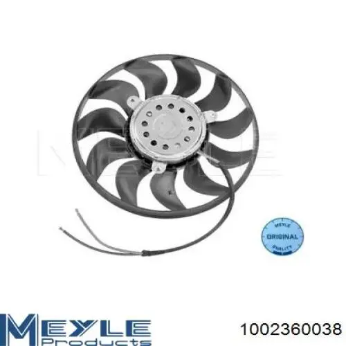 Ventilador (rodete +motor) refrigeración del motor con electromotor derecho 1002360038 Meyle