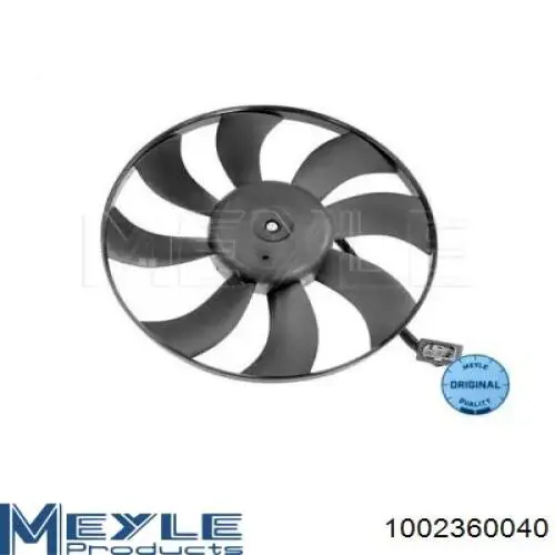 1002360040 Meyle электровентилятор охлаждения в сборе (мотор+крыльчатка)
