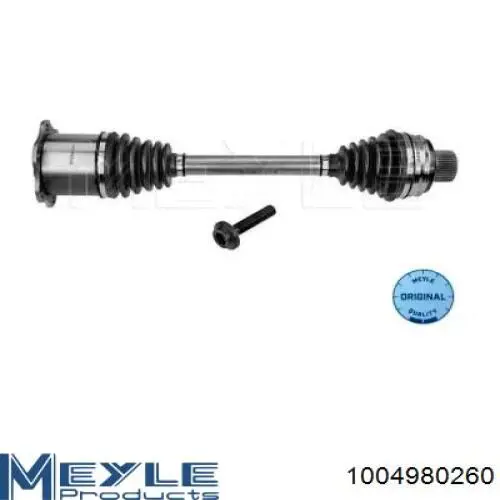 Полуось (привод) передняя Meyle 1004980260 цена, от 181.43 USD