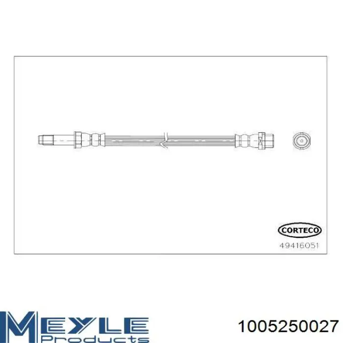 A9064282901 Mercedes Гибкая тормозная трубка передняя