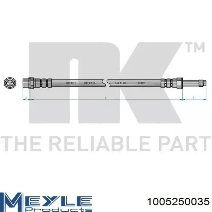 Шланг тормозной передний Maxgear 520317